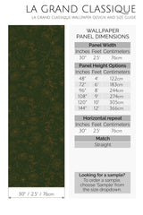 earthy green floral peel and stick wallpaper specifiation