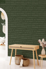 living room home office natural accessories earthy green brush strokes wall decor