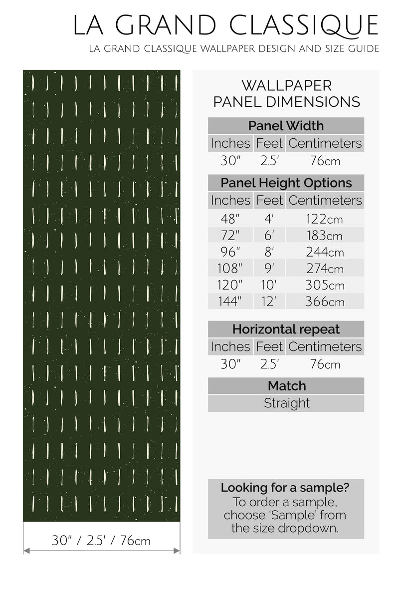 earthy green brush strokes peel and stick wallpaper specifiation