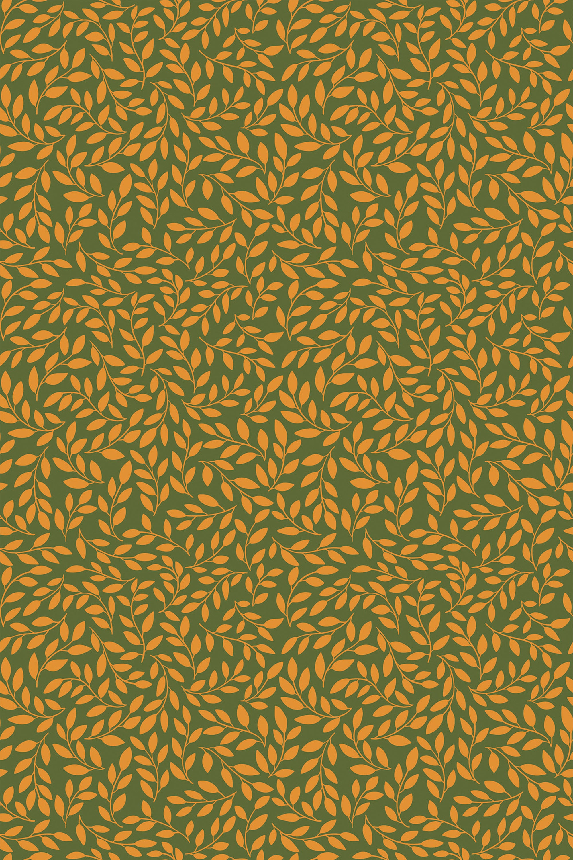 green autumn branch wallpaper pattern repeat
