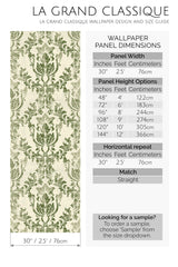 earthy damask peel and stick wallpaper specifiation