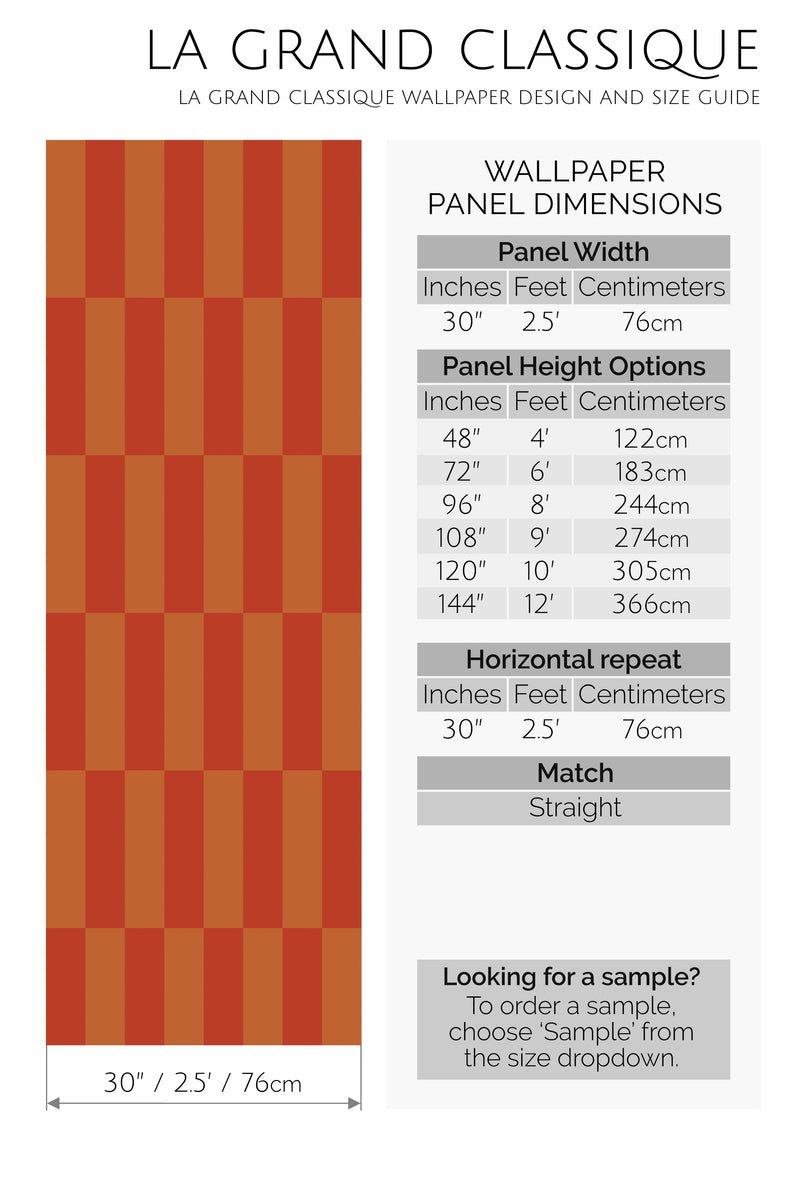 geometric terracotta  peel and stick wallpaper specifiation