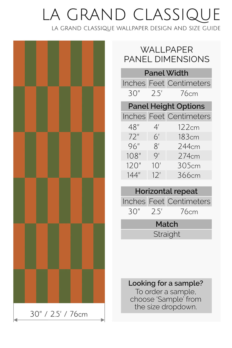 green and orange geometric peel and stick wallpaper specifiation