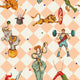 Vintage Circus Artists Wallpaper