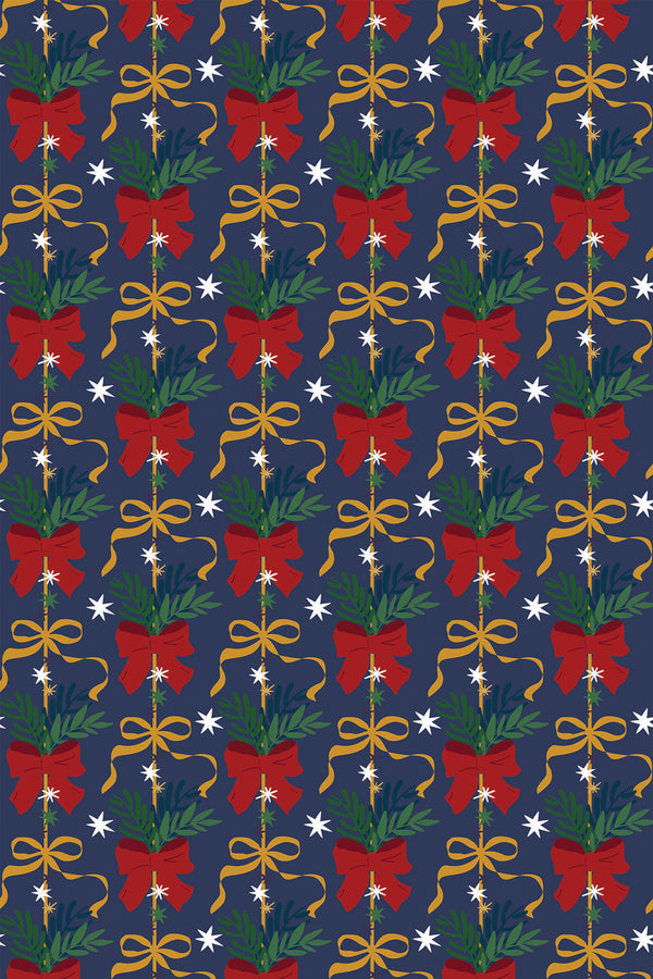vintage christmas bows wallpaper pattern repeat