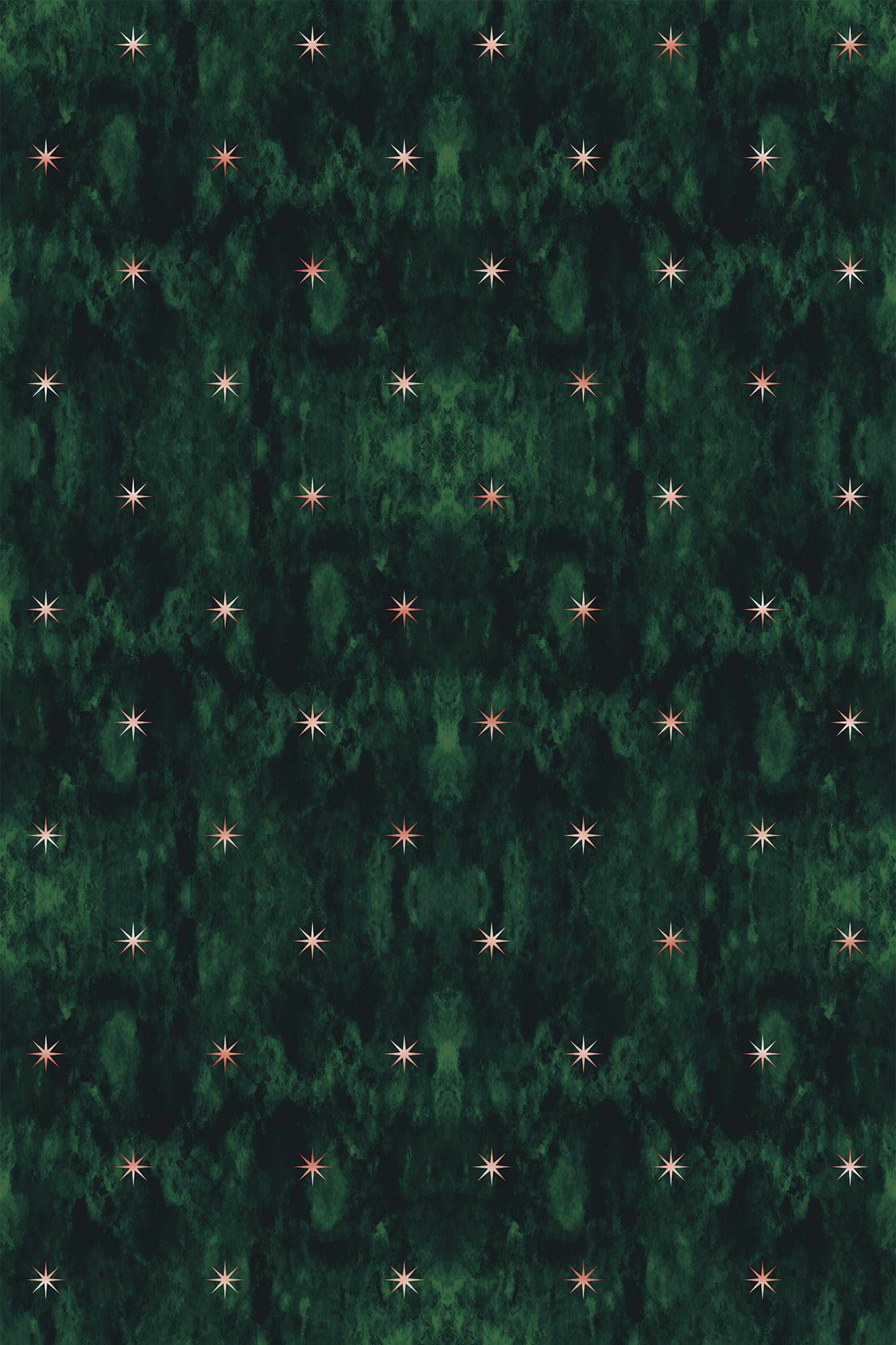 moody emerald stars wallpaper pattern repeat