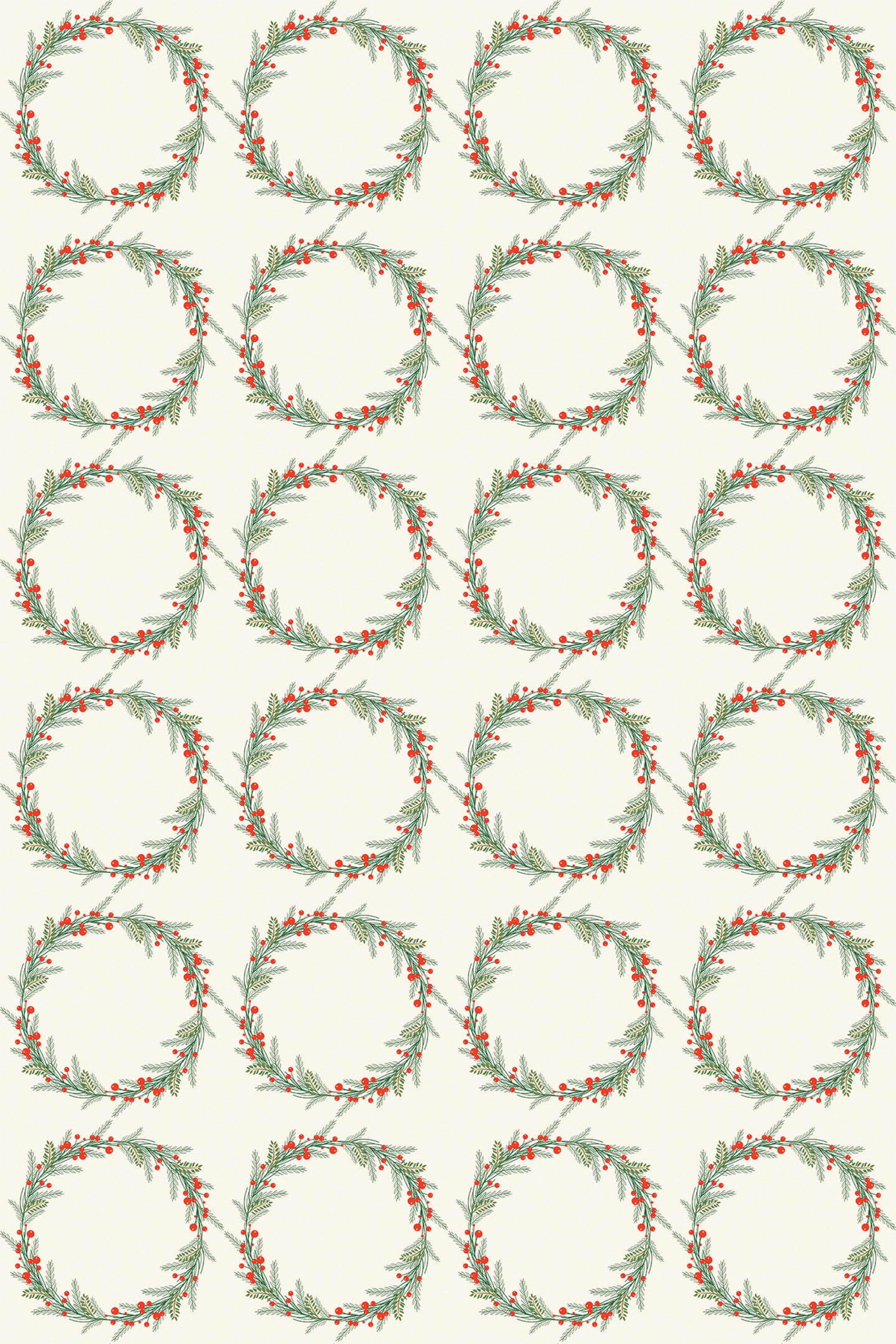 christmas wreaths wallpaper pattern repeat