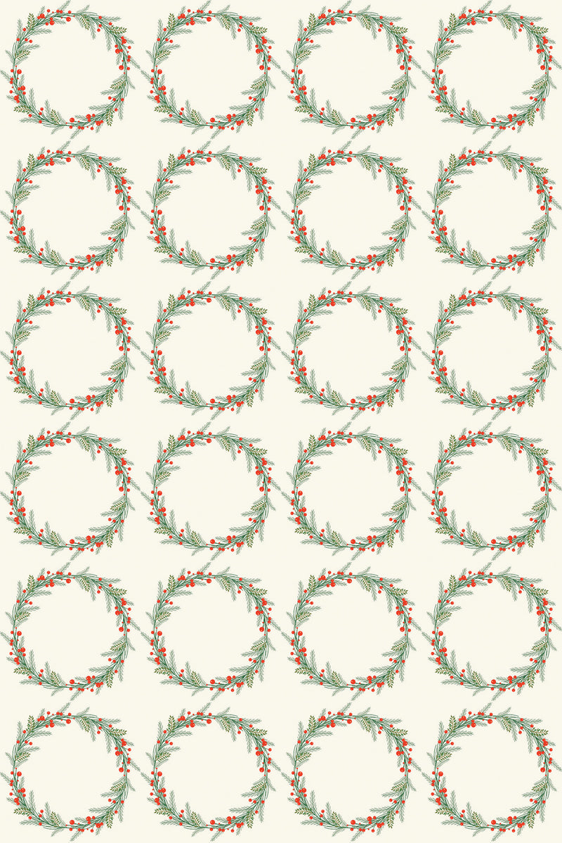 christmas wreaths wallpaper pattern repeat