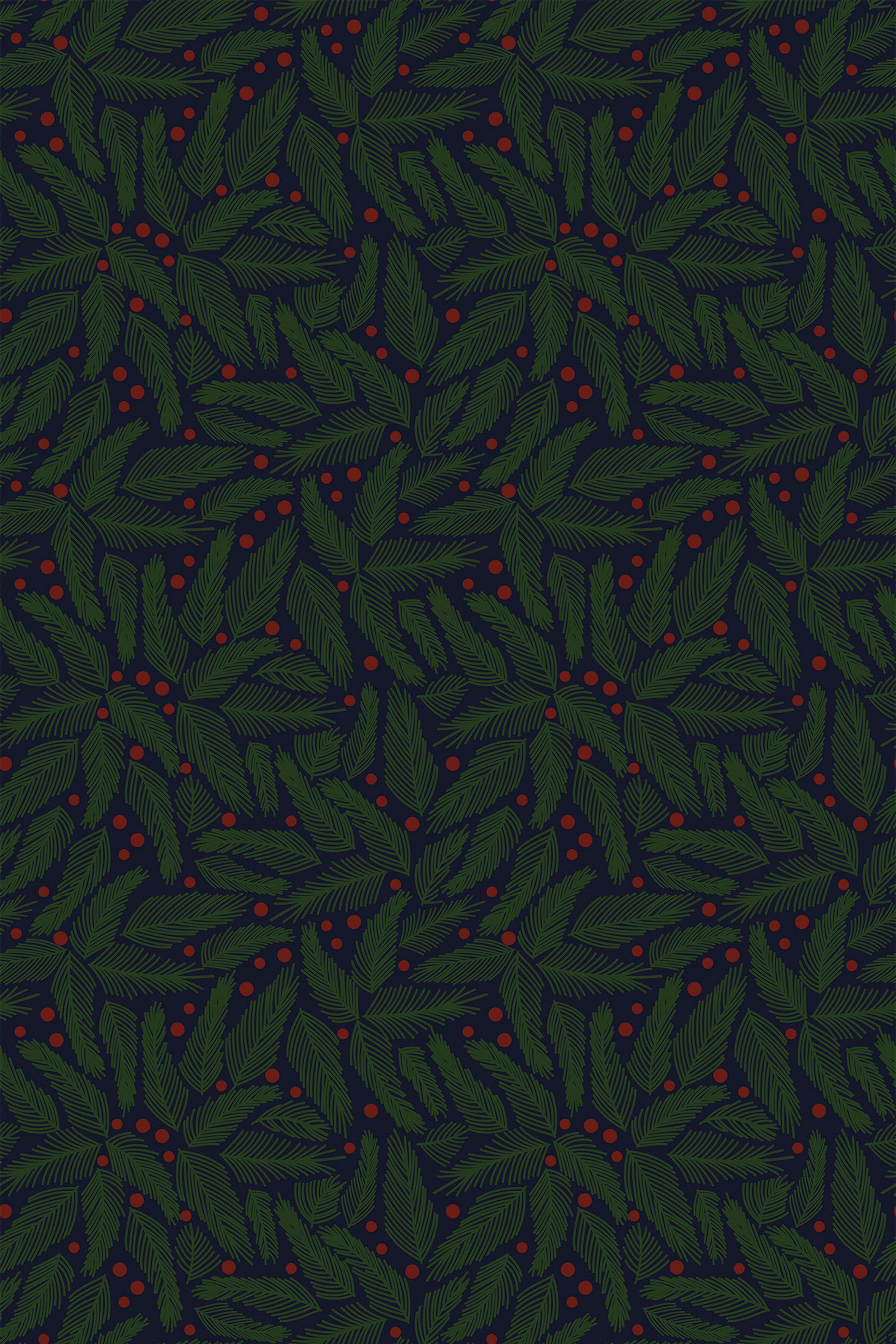 dark christmas branch wallpaper pattern repeat