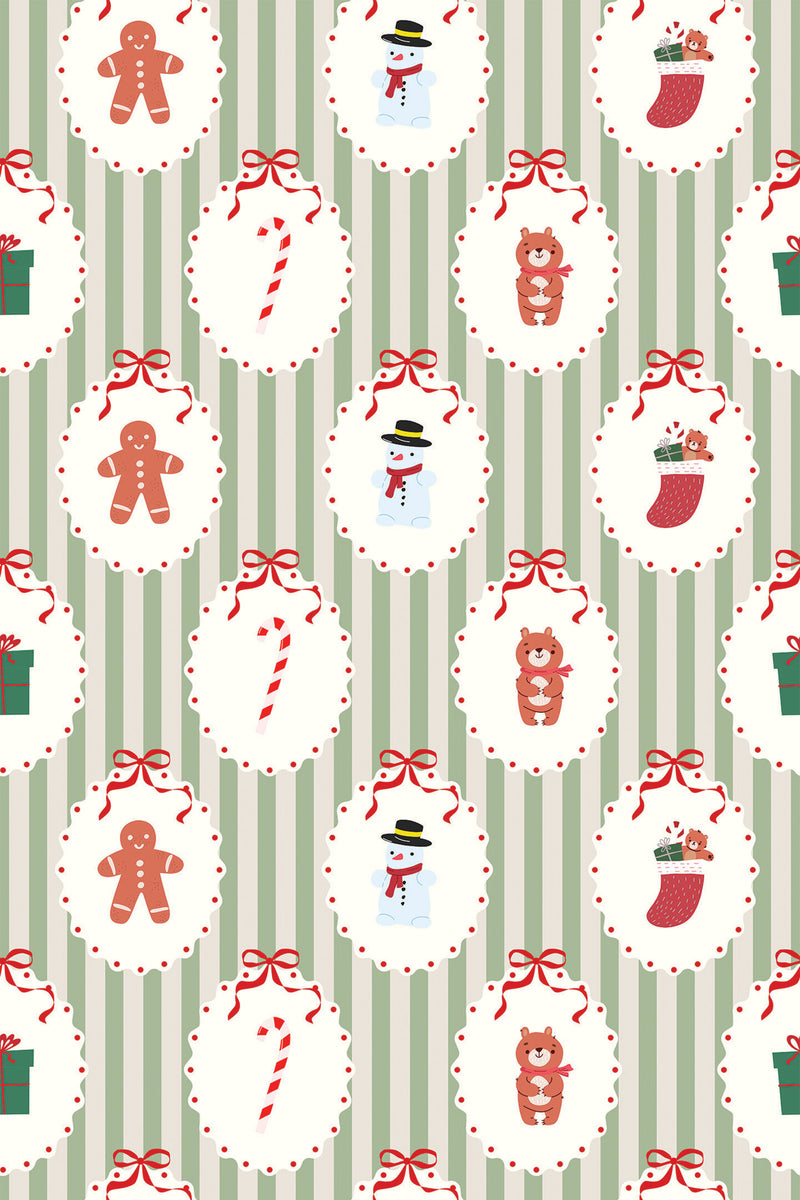 vintage christmas wallpaper pattern repeat