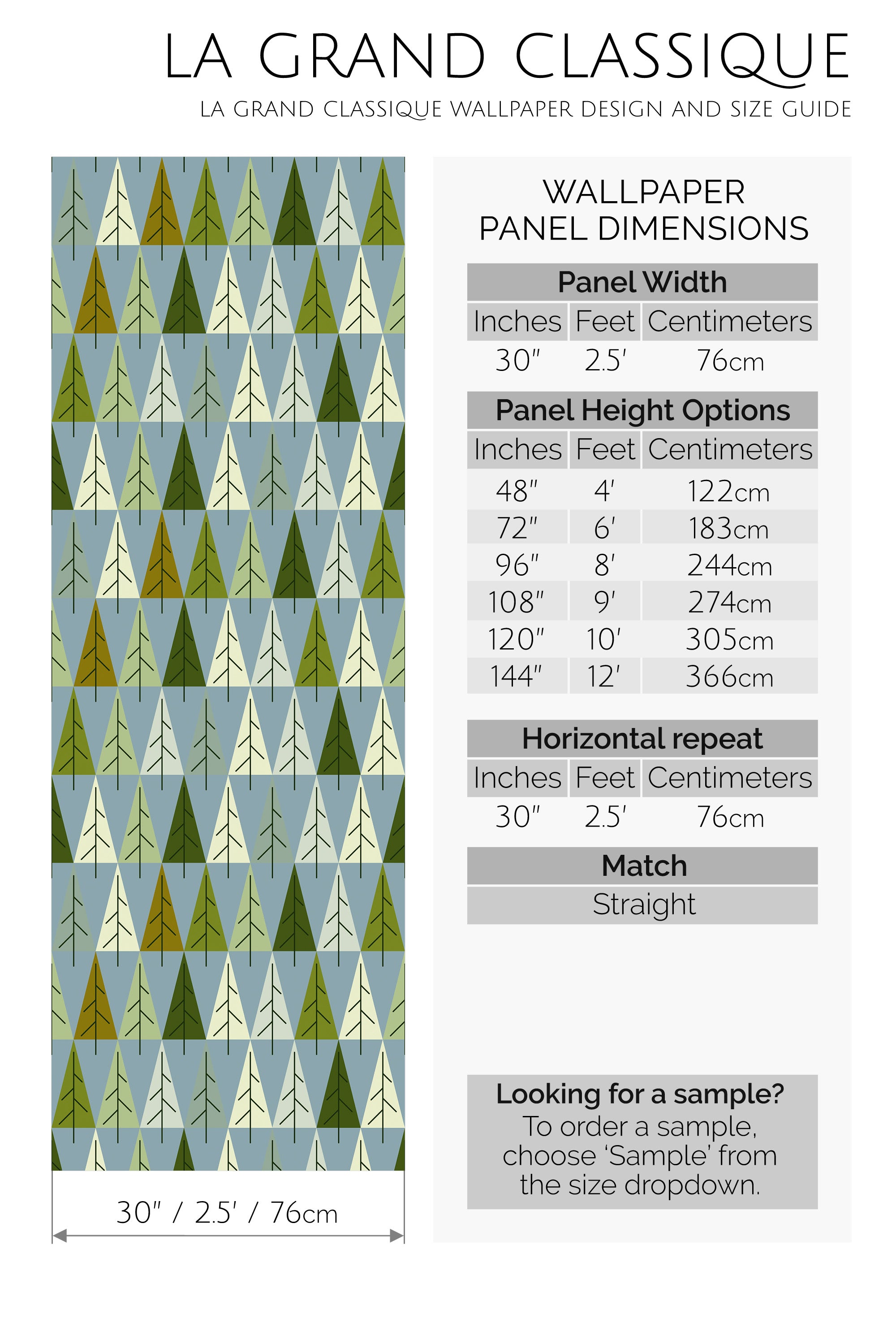 christmas tree triangles peel and stick wallpaper specifiation