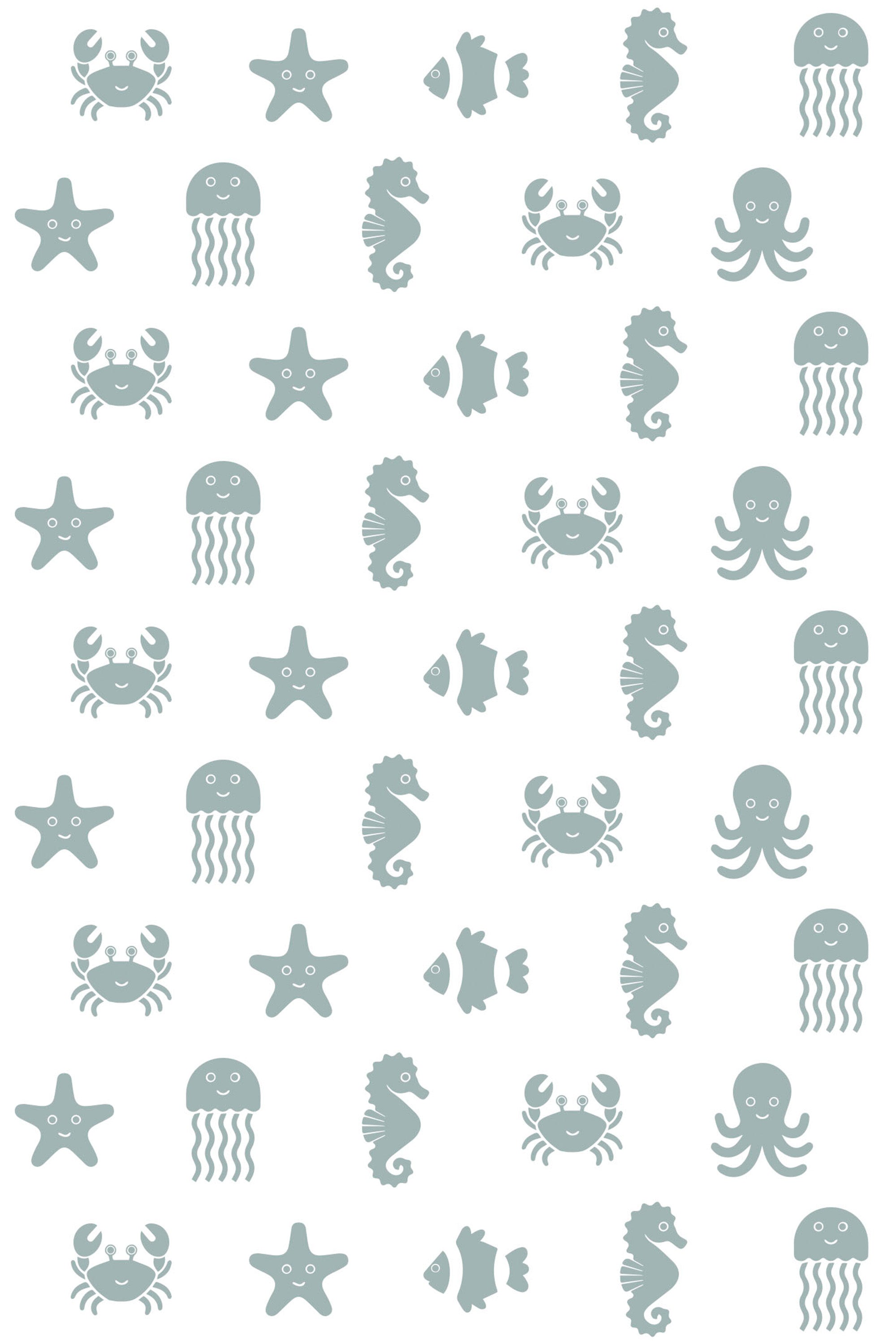 cute ocean creatures wallpaper pattern repeat