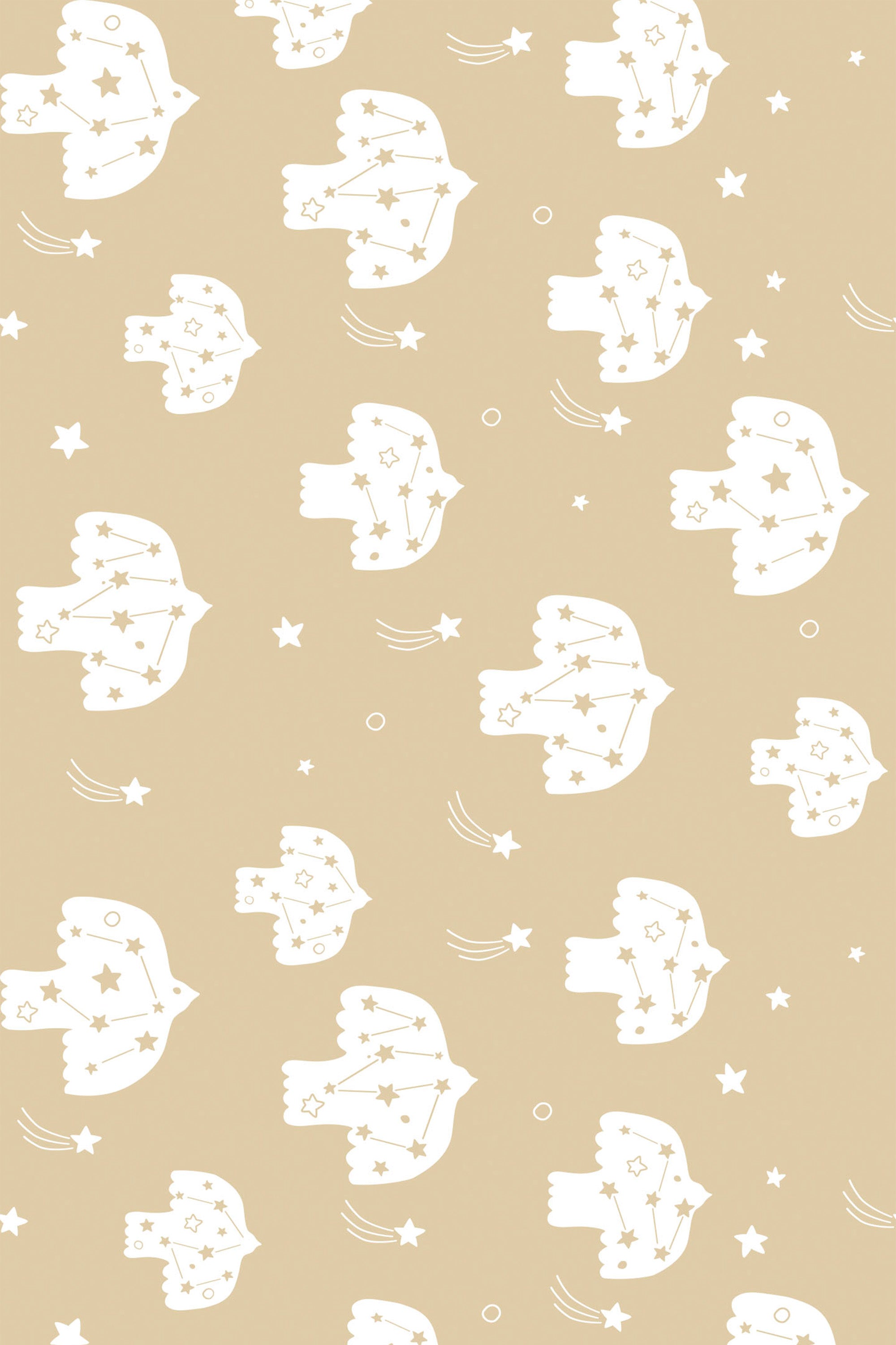 celestial birds wallpaper pattern repeat