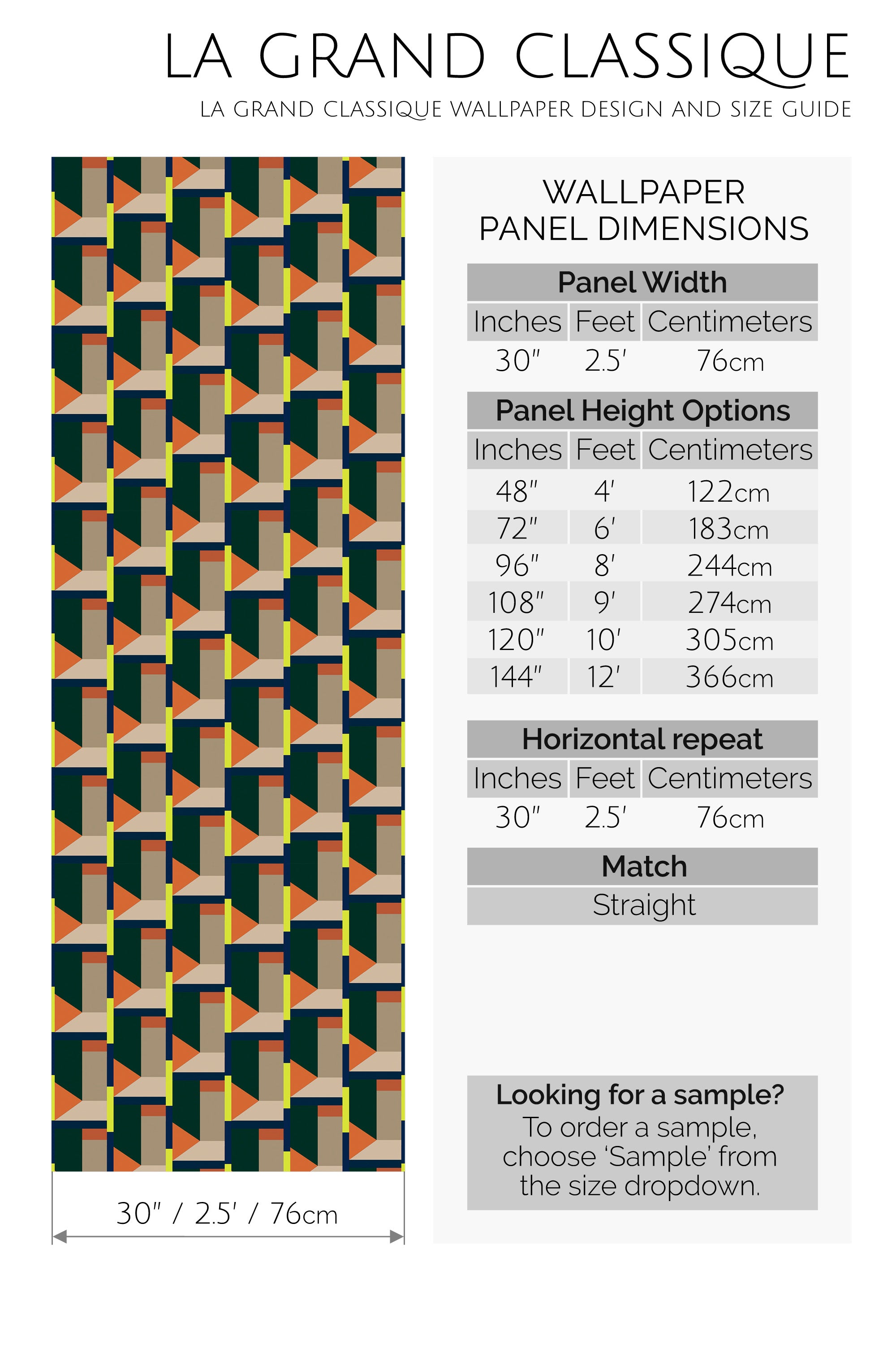 warm geometric peel and stick wallpaper specifiation