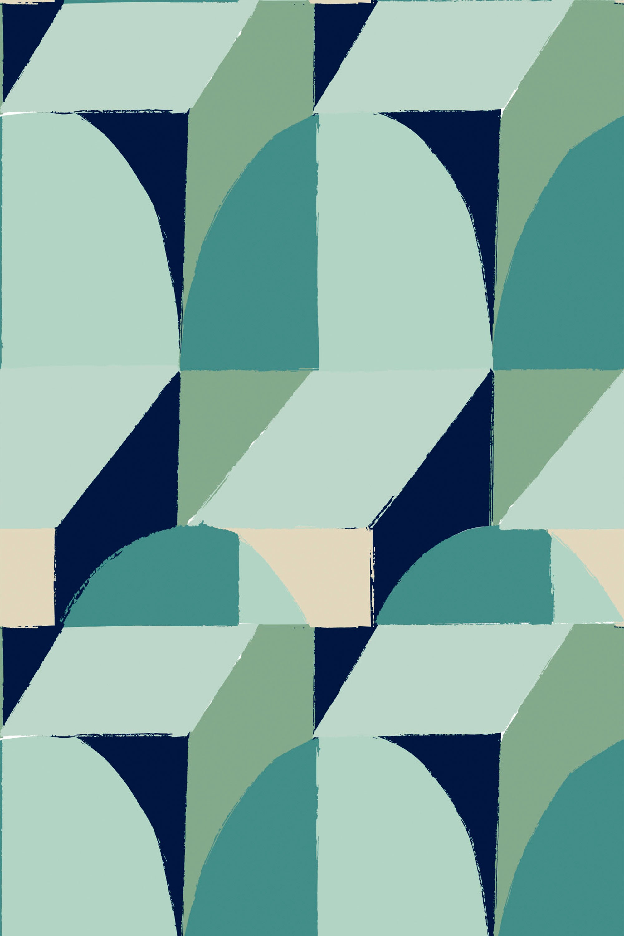 minty brush geometric wallpaper pattern repeat