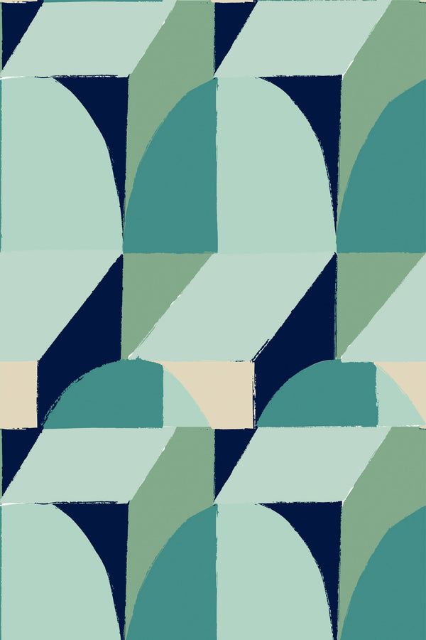 Minty Brush Geometric