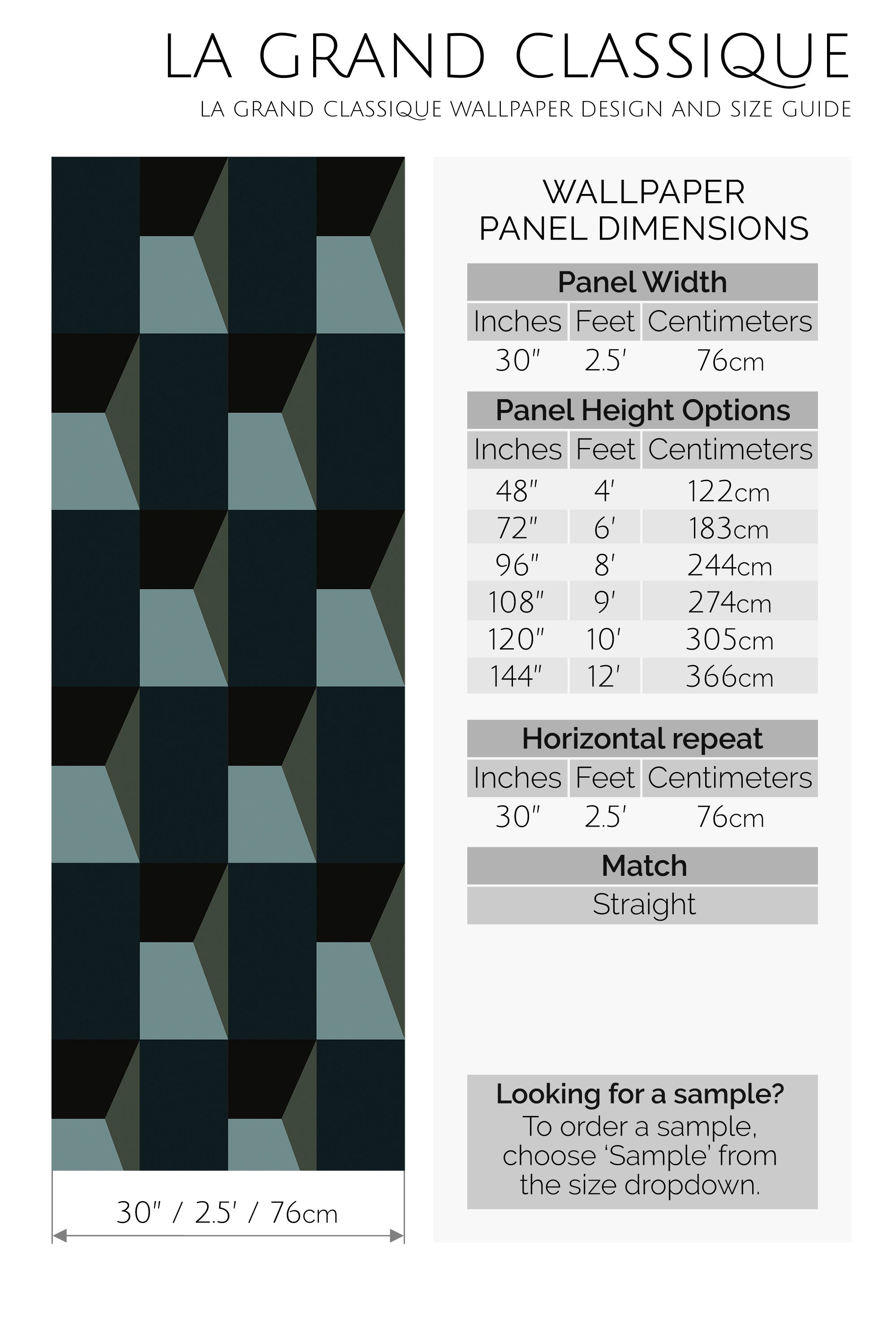 dark geometric peel and stick wallpaper specifiation