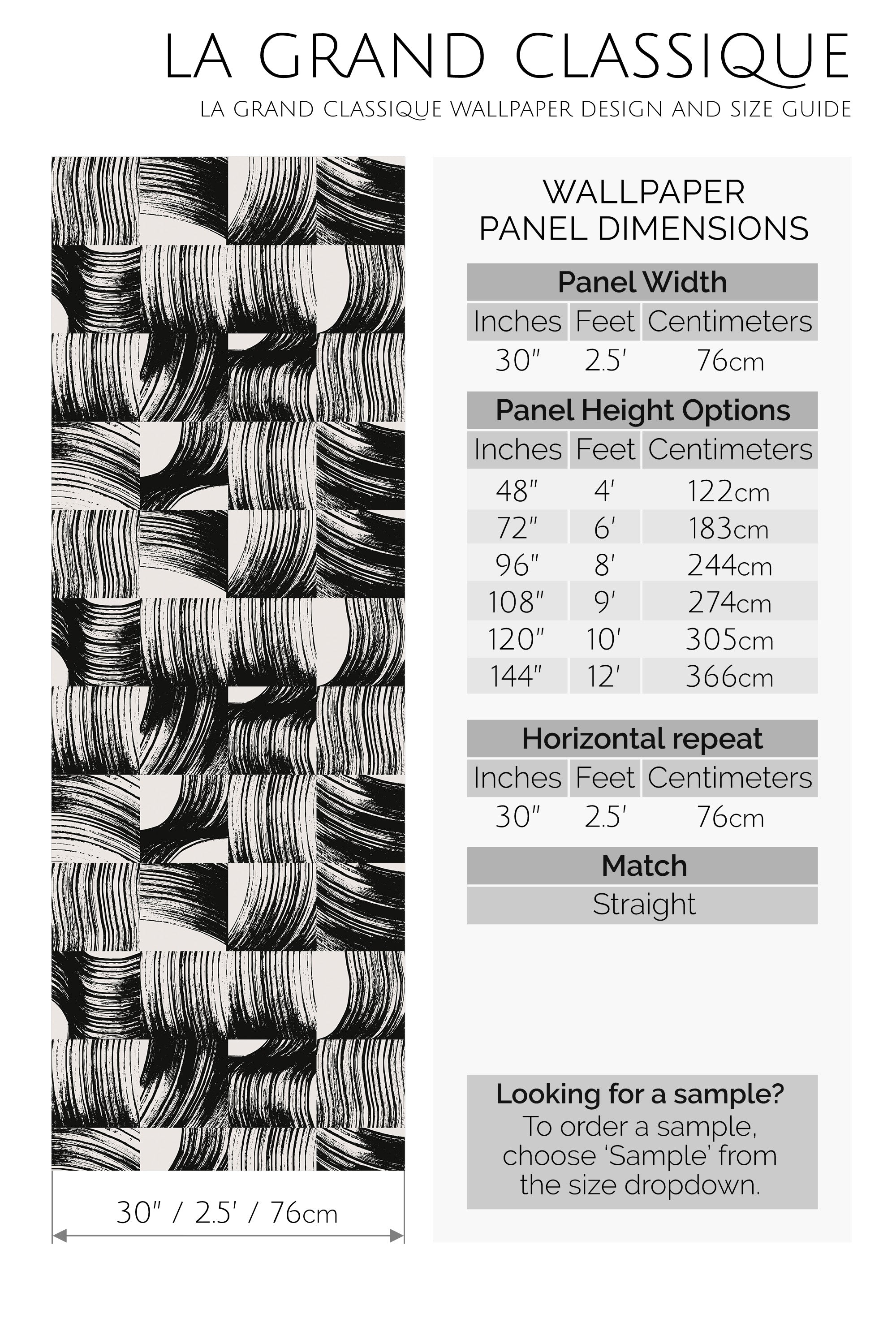 japandi brush stroke peel and stick wallpaper specifiation