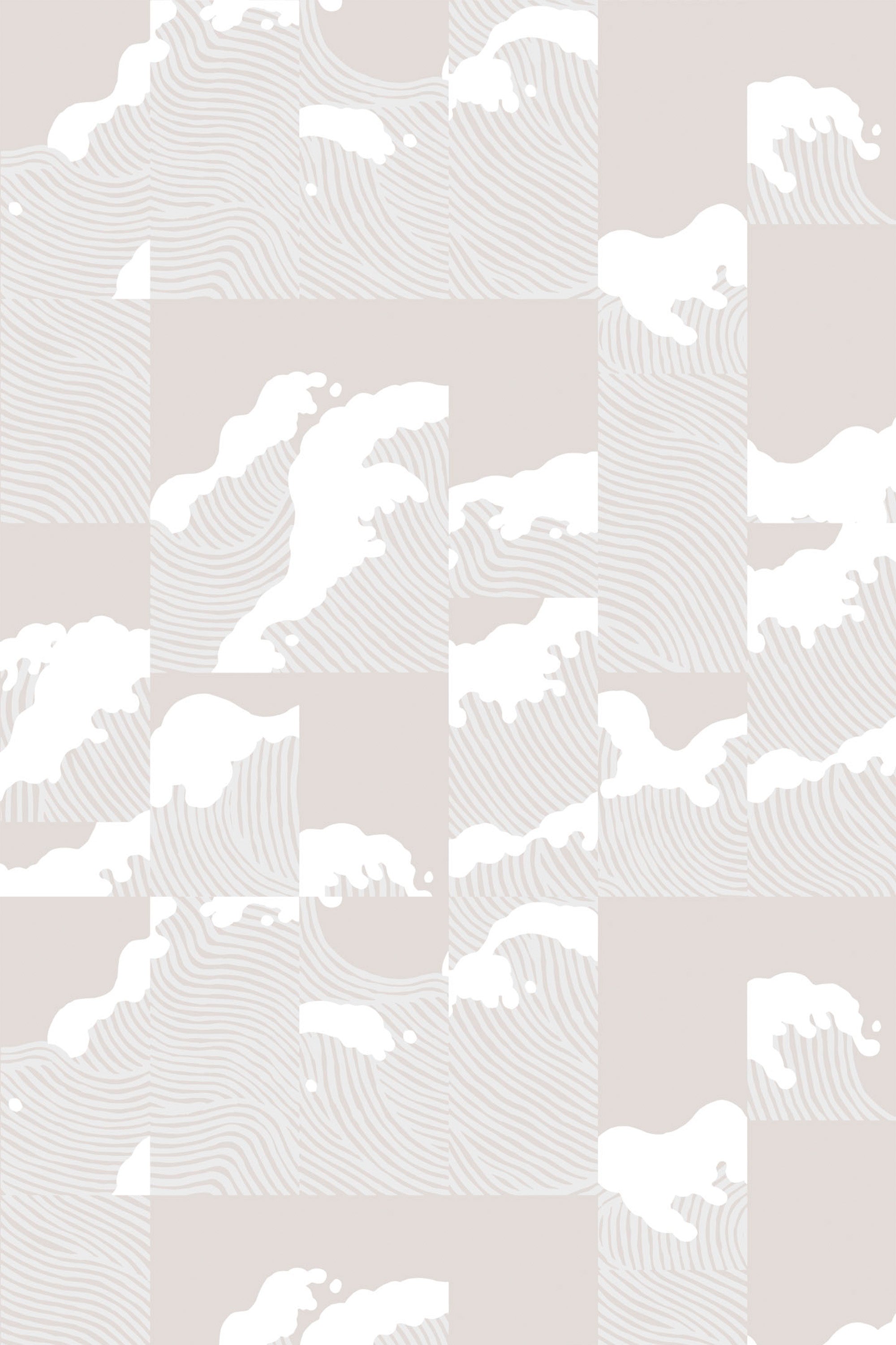 deconstructed wave wallpaper pattern repeat
