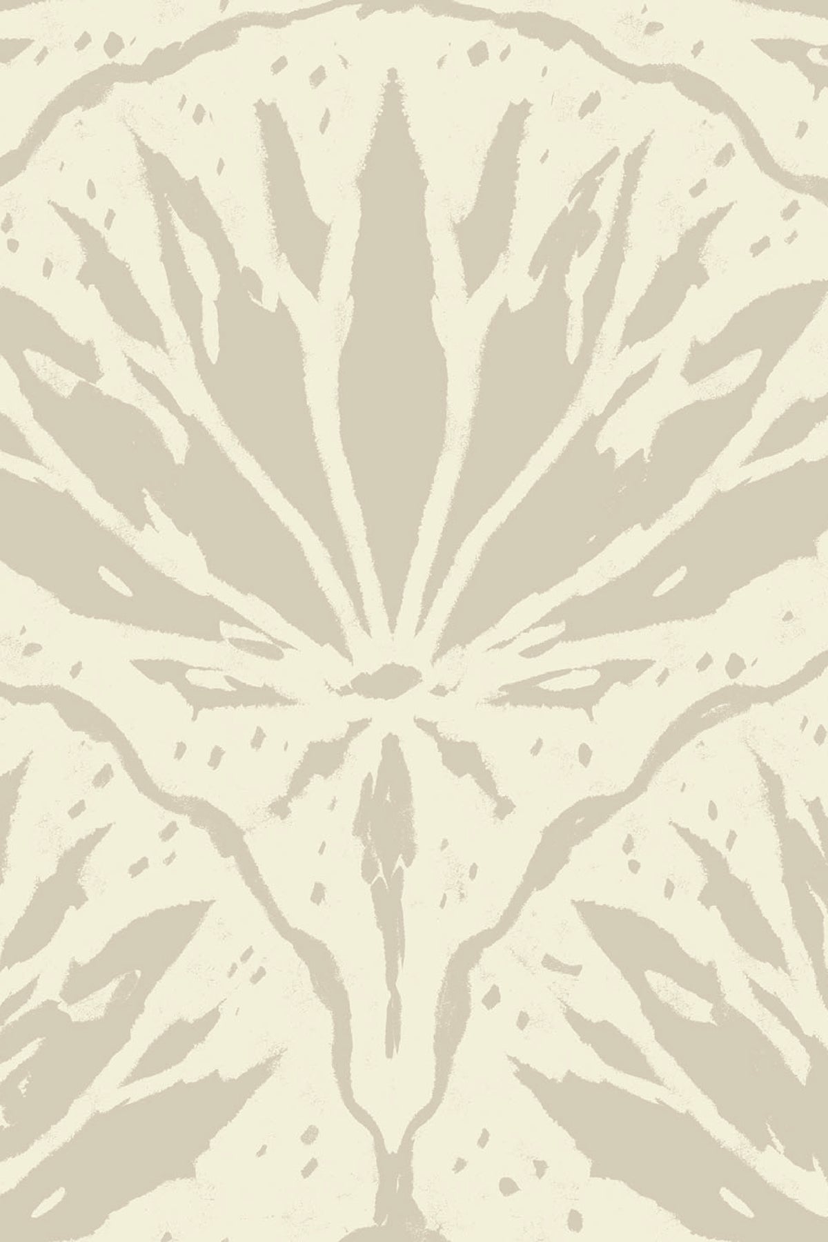 Stylized Lily Bloom removable wallpaper pattern with large lily motif in pale sage green on a light cream background.