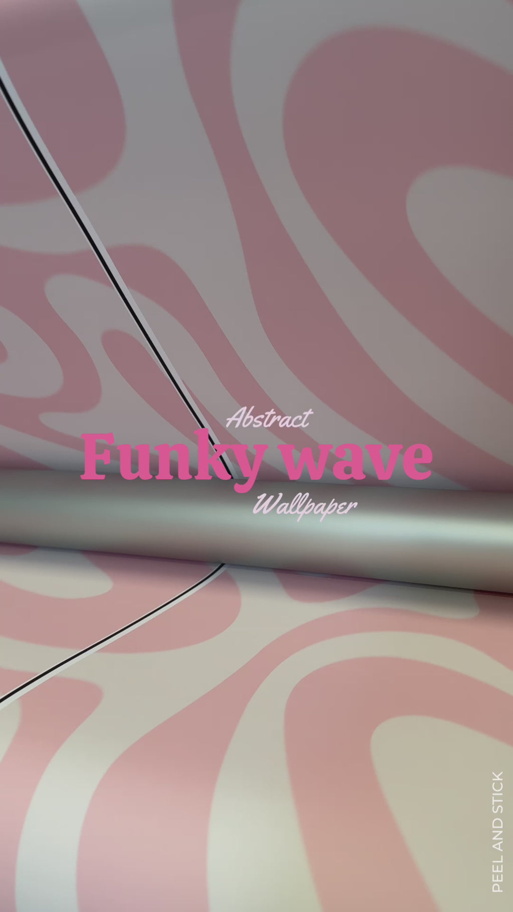 funky wave peel and stick wallpaper