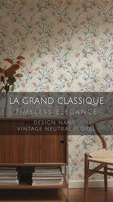 Vintage neutral floral