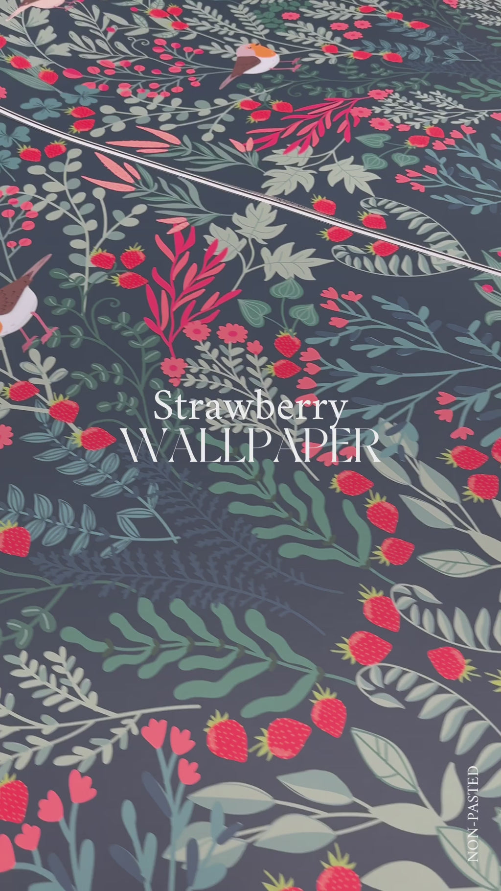 Starwberry peel and stick wallpaper for walls
