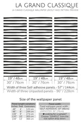 horizontal lines peel and stick wallpaper specifiation