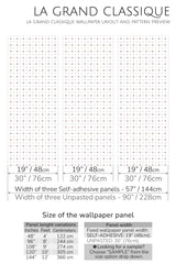rhombs peel and stick wallpaper specifiation