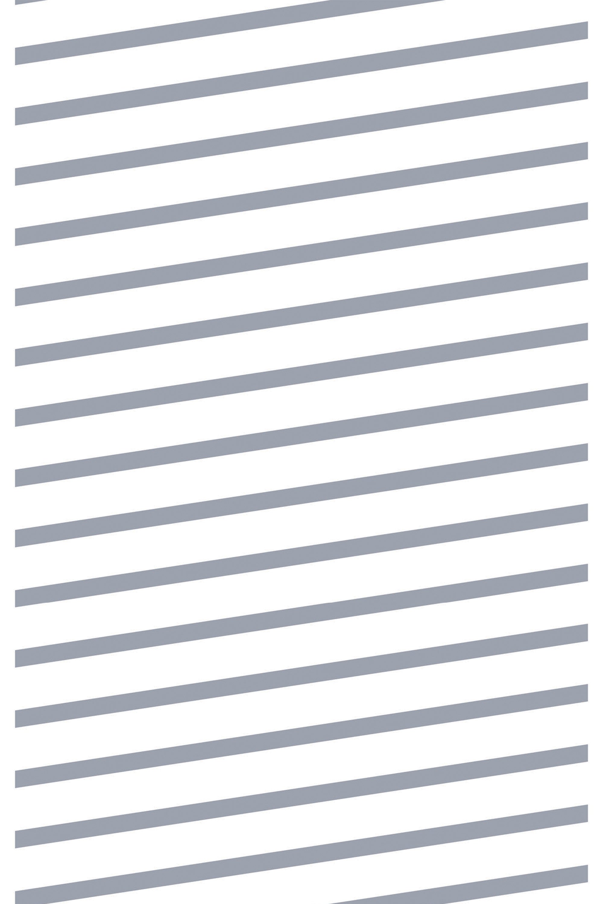 Grey parallel lines at an angle on a white background, creating a minimalist and modern design. Peel and stick removable wallpaper.