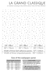 minimal stars peel and stick wallpaper specifiation