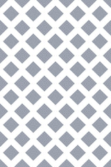 A repeating pattern of gray squares arranged in a grid, interwoven with white diamond shapes creating a geometric design. Peel and stick removable wallpaper.