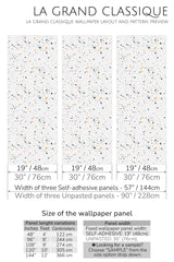 terrazzo floor texture peel and stick wallpaper specifiation