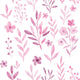 Pink watercolor flowers Wallpaper