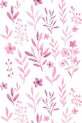 Pink watercolor flowers