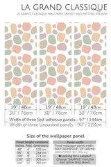 abstract dots pattern peel and stick wallpaper specifiation