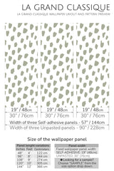 spots peel and stick wallpaper specifiation