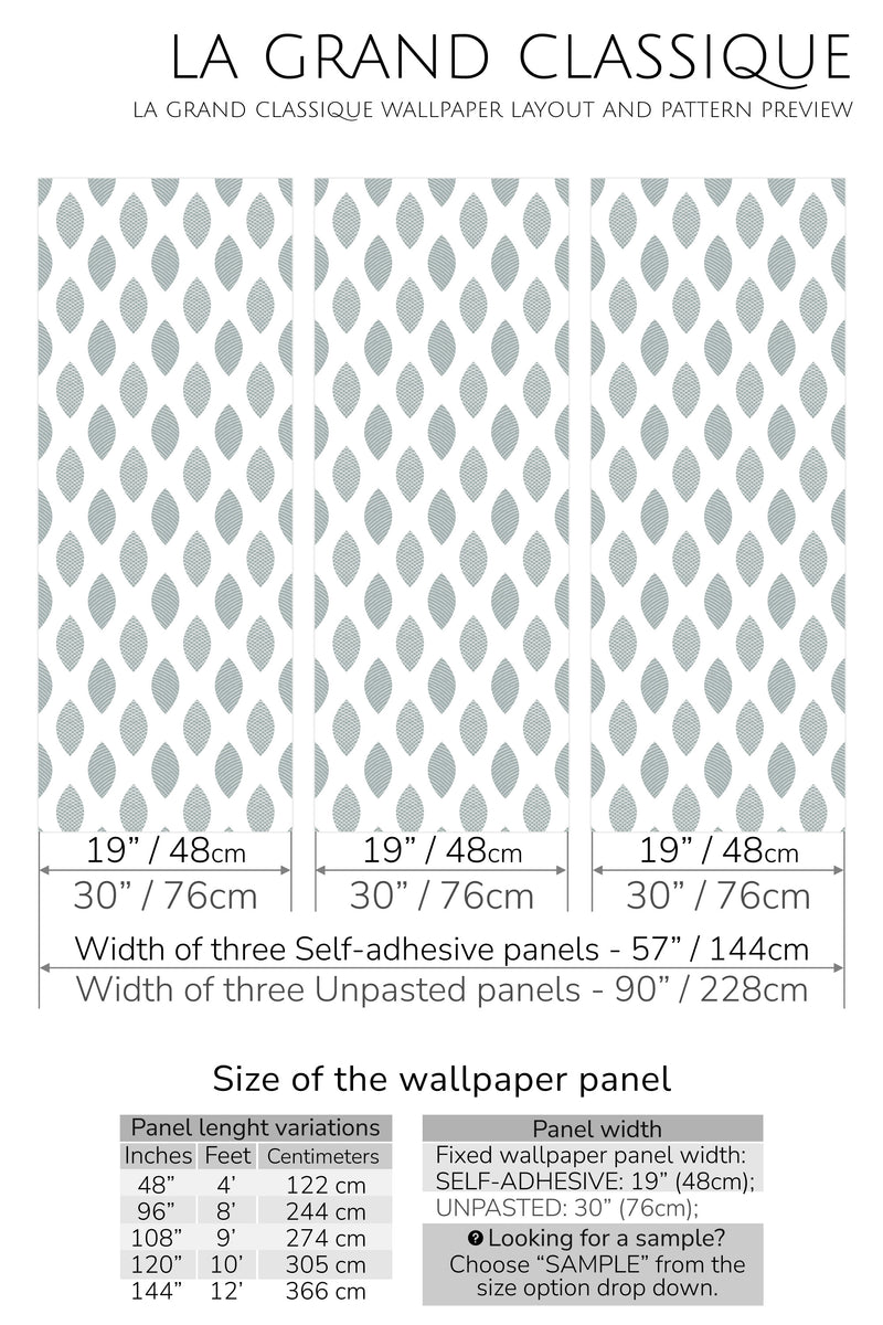 leaf lines peel and stick wallpaper specifiation