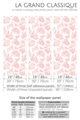pink coral peel and stick wallpaper specifiation