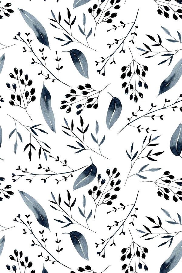 floral and leaf wallpaper pattern repeat