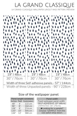 seamless rain drops peel and stick wallpaper specifiation