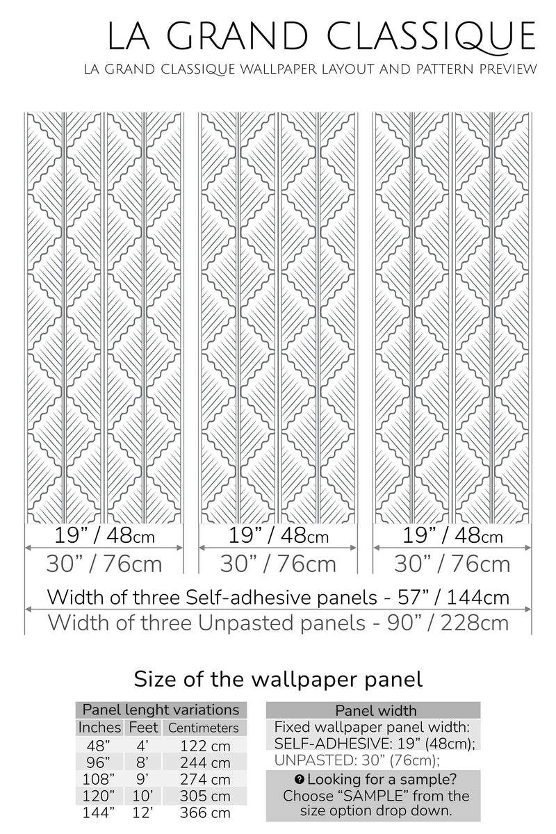 quatrefoil peel and stick wallpaper specifiation