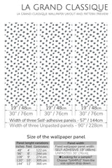 irregular dots peel and stick wallpaper specifiation
