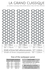 hexagon line peel and stick wallpaper specifiation