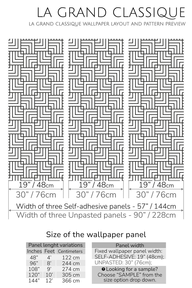 square pattern peel and stick wallpaper specifiation