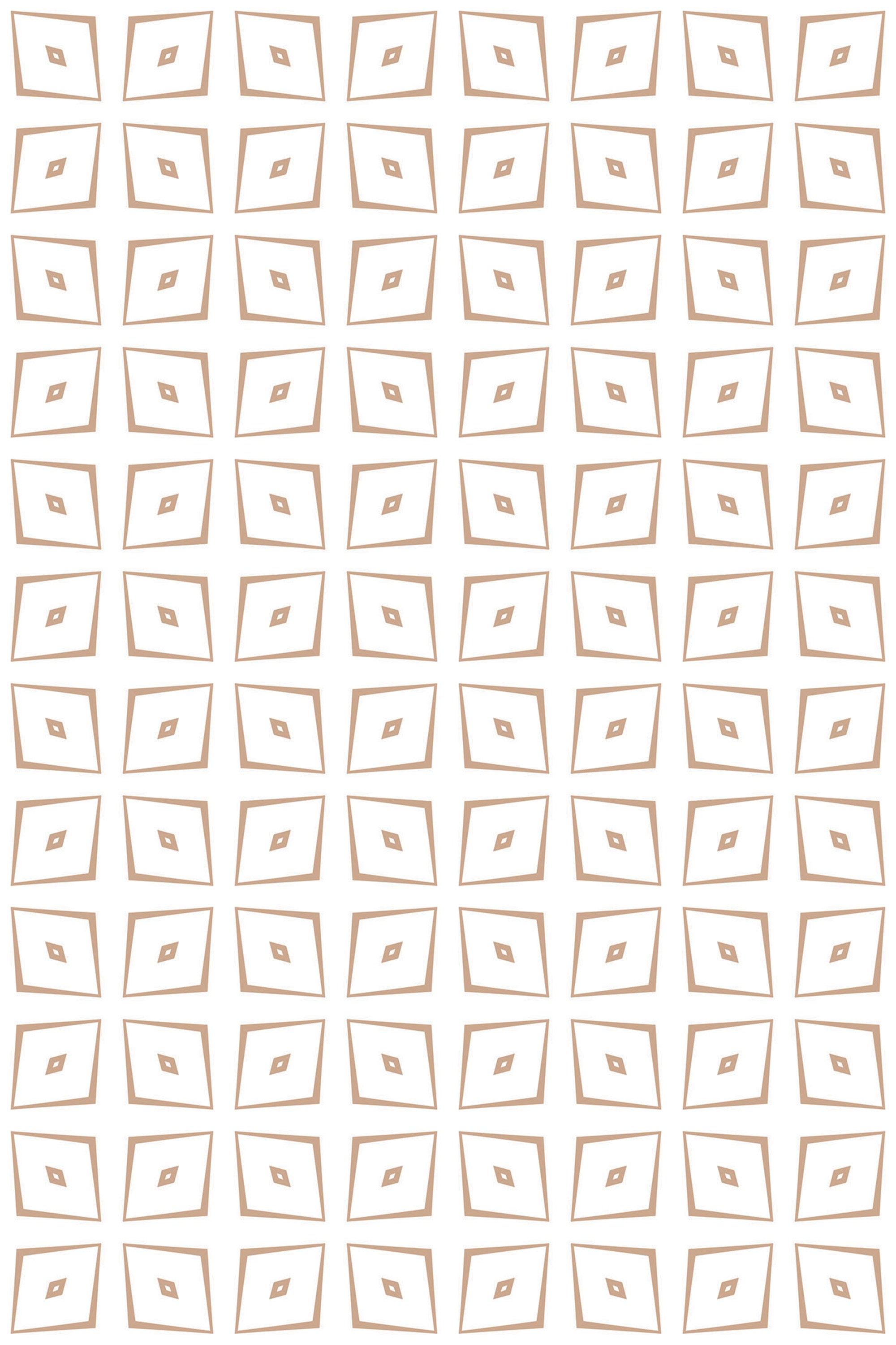 Repeating pattern of diamond-shaped geometric designs with subtle linework in a neutral color palette, forming a symmetrical and calming appearance. Peel and stick removable wallpaper.