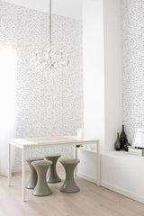 self adhesive wallpaper halftone pattern dining room table chandelier home decor