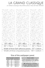 halftone peel and stick wallpaper specifiation