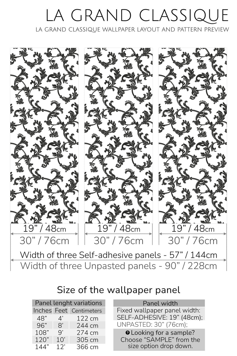 vintage ornamental peel and stick wallpaper specifiation