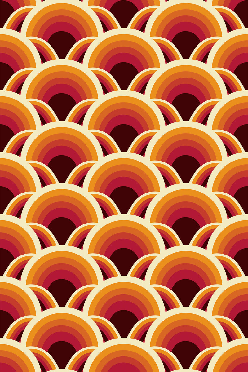 Retro Red Pattern Vintage Wallpaper Pattern Red